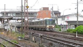 琵琶湖線223系新快速 近江八幡駅発車 JR West Biwako Line 223 series EMU