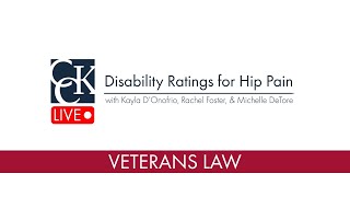 VA Disability Ratings for Hip Pain and Hip Conditions
