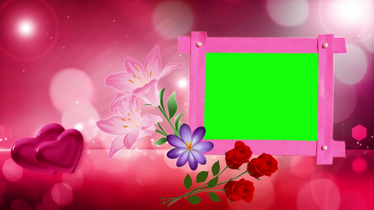 Green Screen background Animated video HD,Free Wedding Frame Green Screen Background Video1