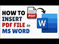Insert PDF into Word Document 📄