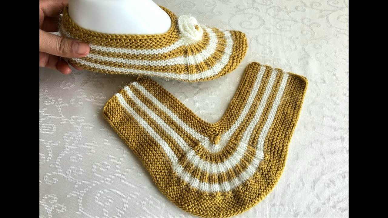 İki Renkli Kolay Patik Modeli / Yelpaze Patik Modeli