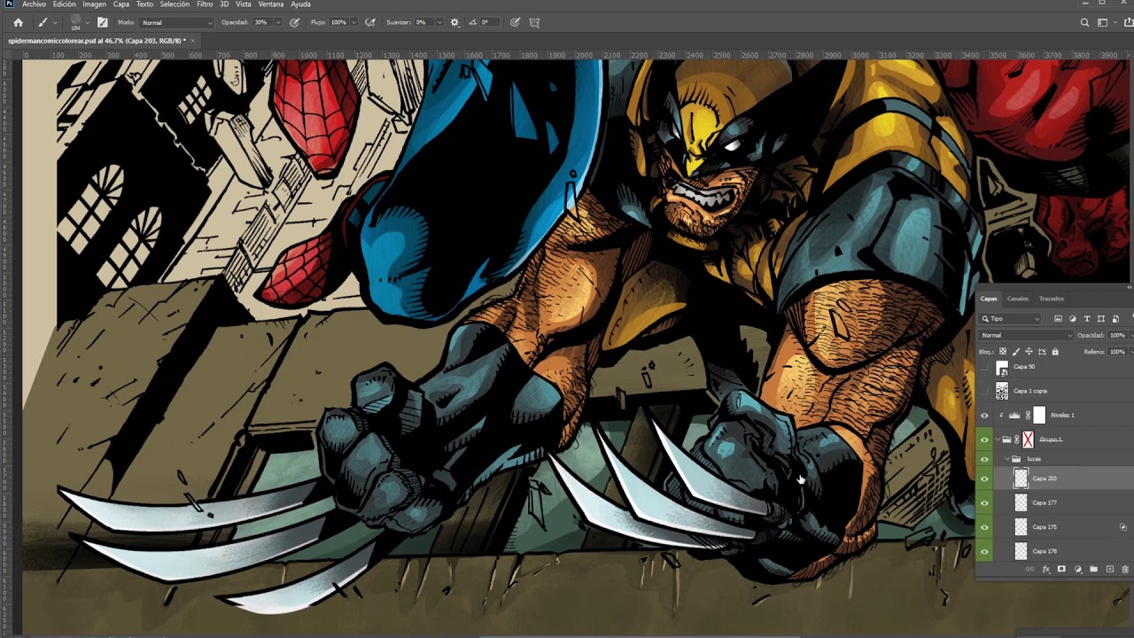 digital coloring  spiderman comic cover  youtube