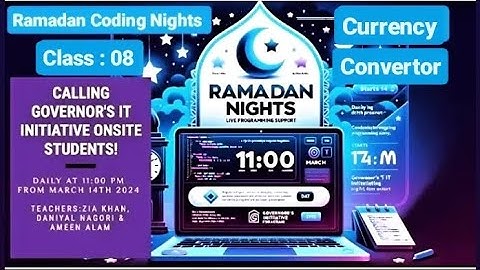 "Ramadan Coding Nights Class 8"| Calling Governor