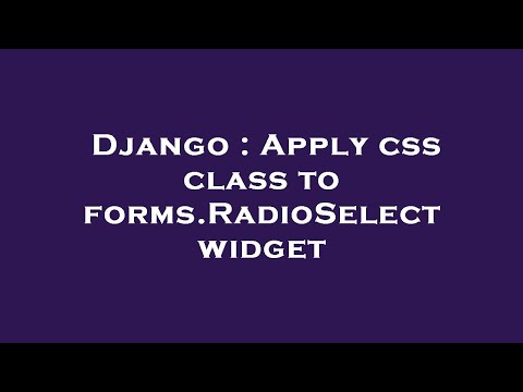 Django : Apply