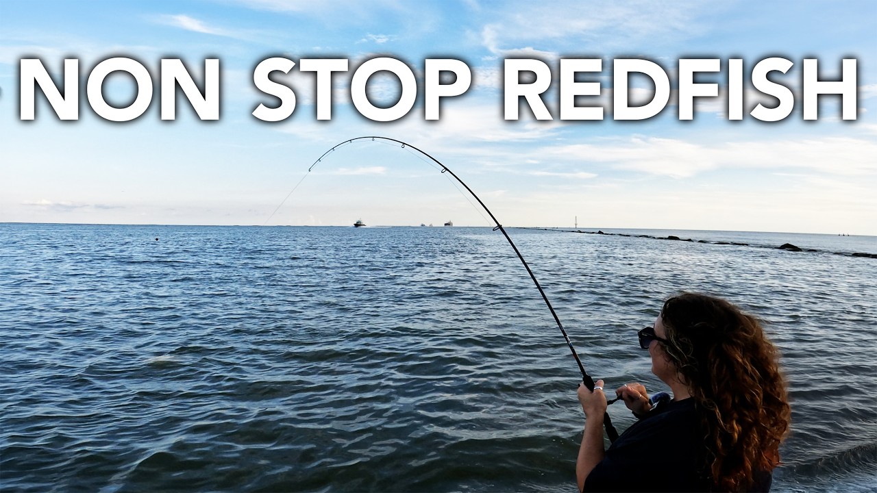Texas Jetty Fish How to catch REDFISH at the JETTIES | Texas Saltwater Fishing - YouTube
