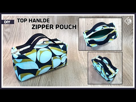 Video DIY Top Handle Zipper Pouch / square shape pouch /... - youtube