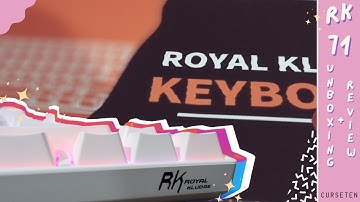 Royal Kludge RK71 Mechanical Keyboard Aesthetic Unboxing + Review | curseten