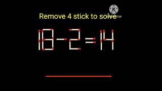 matchstick game #Remove 4 stick to solve #puzzle