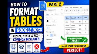 Make Google Docs Tables Look PROFESSIONAL Part 2