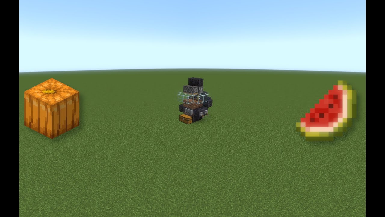 Easy Expandable Pumpkin/Melon Farm Tutorial 1.19 Java And Bedrock YouTube