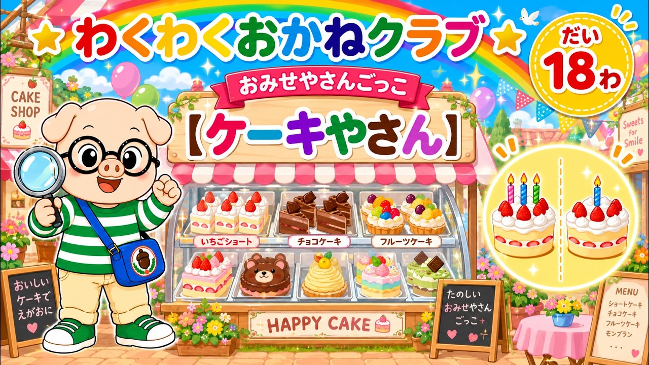 第18話】ケーキやさん｜わくわくおかねクラブ - YouTube