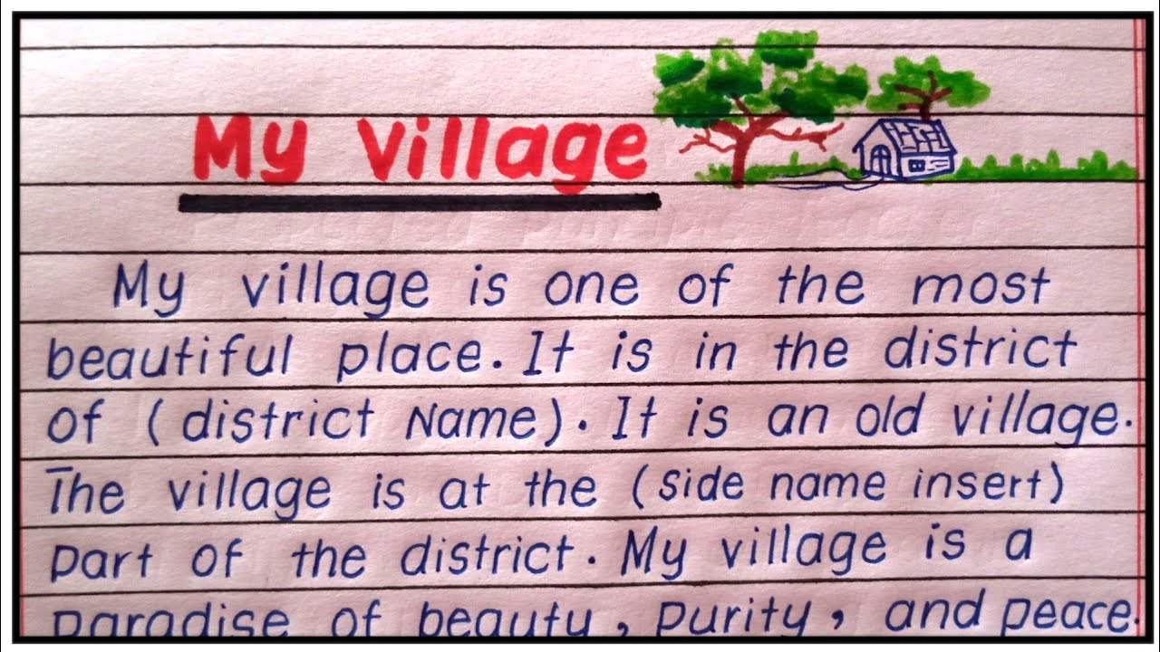 my village essay 250 words