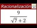 RACIONALIZACIÓN MEDIANTE CONJUGACIÓN - Ejercicio 1