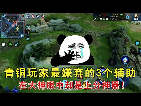 王者荣耀：青铜玩家最嫌弃的3个辅助，在大神眼中却是上分神器！