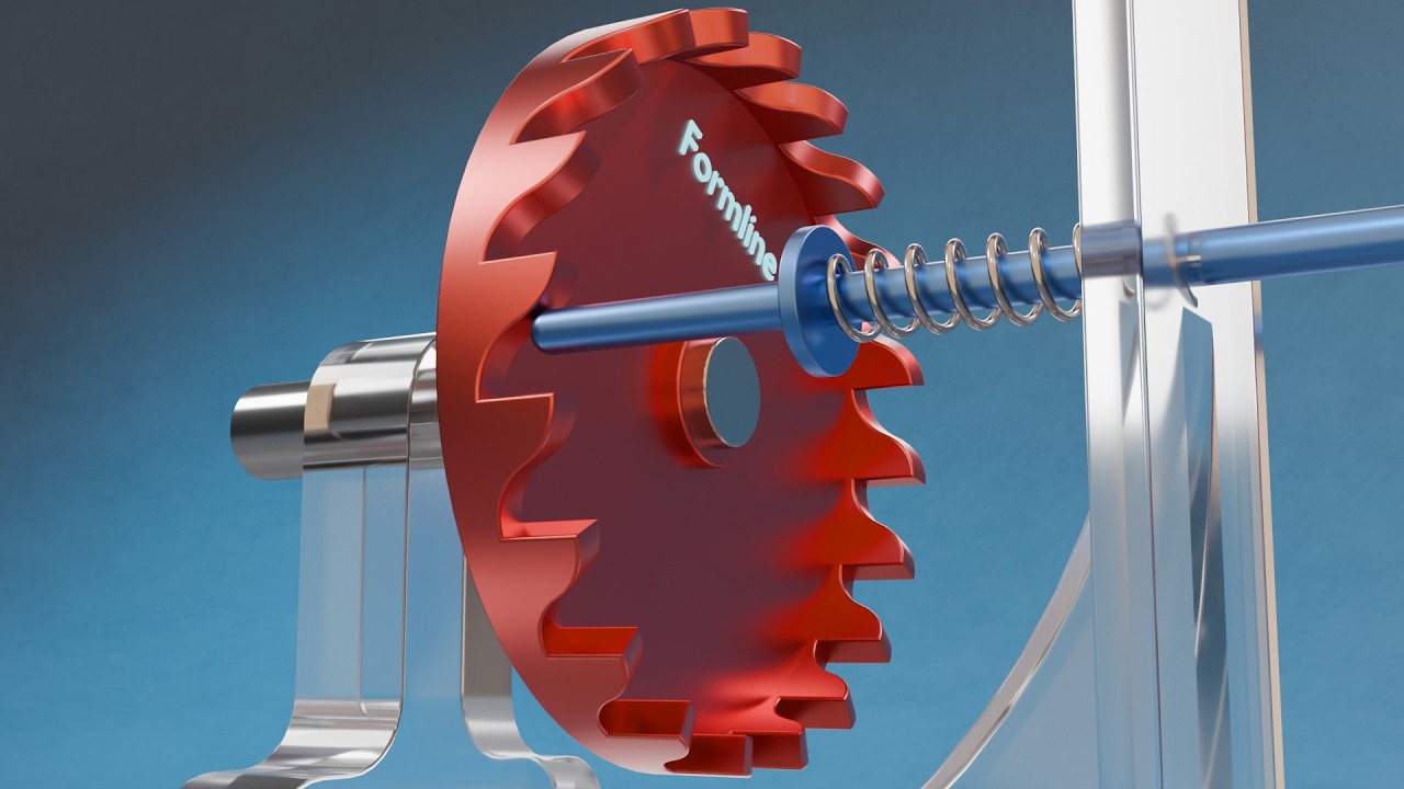 #136 Profiled Cam-Wheel Rim Follower Rod – 507 Mechanical Movements 3D Animation