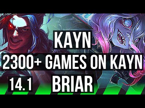 KAYN vs BRIAR (JNG) | 2300+ games, 9/3/7, Rank 14 Kayn | BR Grandmaster | 14.1