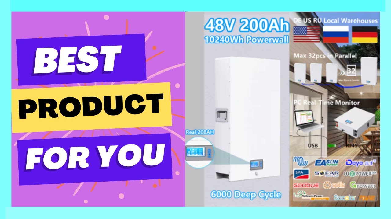 48V 200Ah Powerwall 10Kwh LiFePO4 Battery Built-in 200A BMS CAN - YouTube