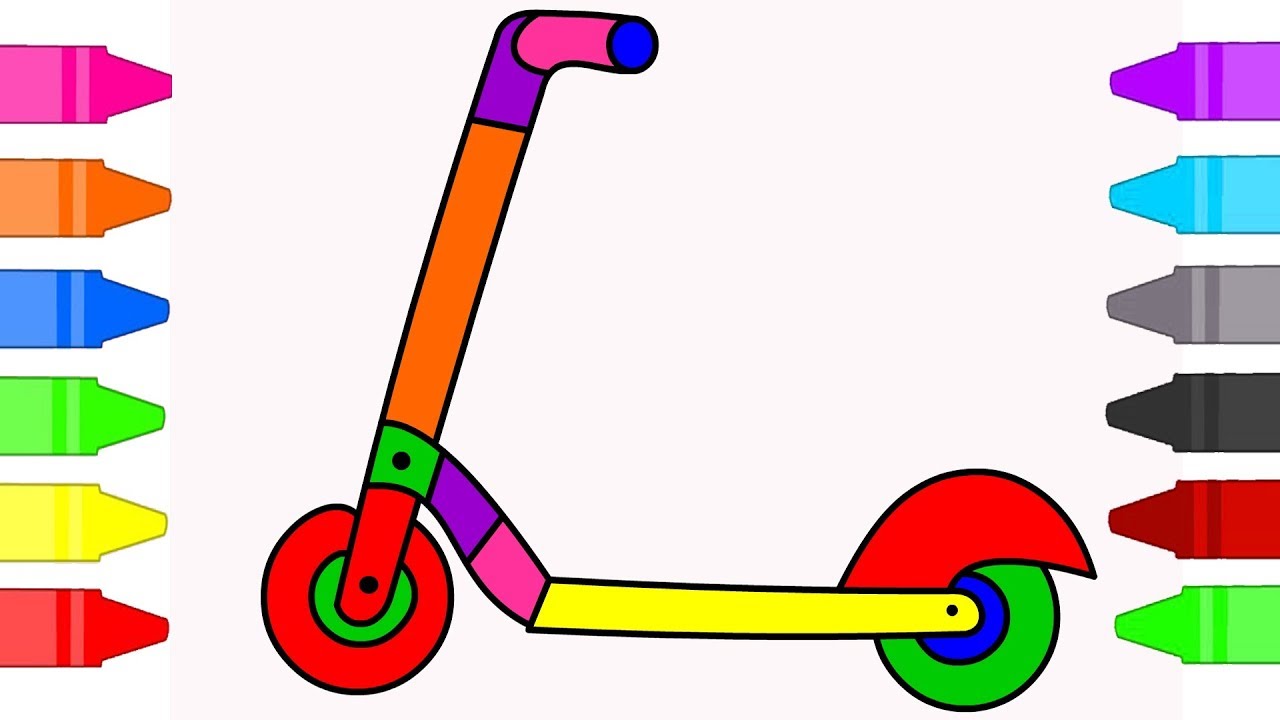 Самокат картинка для детей