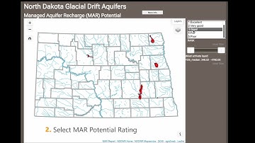 North Dakota Department of Water Resources Managed Aquifer Recharge Interactive Map