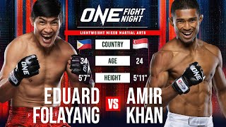 Intense MMA Rivalry 🔥 Eduard Folayang vs. Amir Khan Full Fight