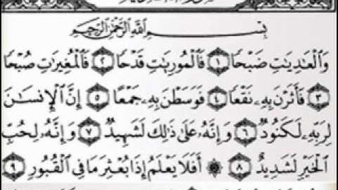 سورة العاديات - للشيخ\ محمود الرفاعي ( أروع قراءة)