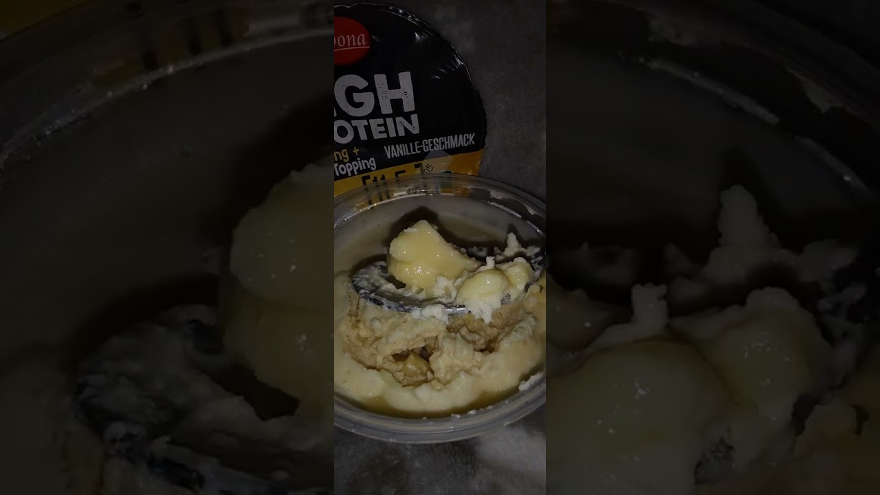 Milbona High Protein Pudding + Topping Vanille Geschmack von Lidl im Test😍