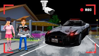 Yuta Mio Panik CCTV Merekam Anomali Mobil Polisi Serang Kota Sakura School Simulator