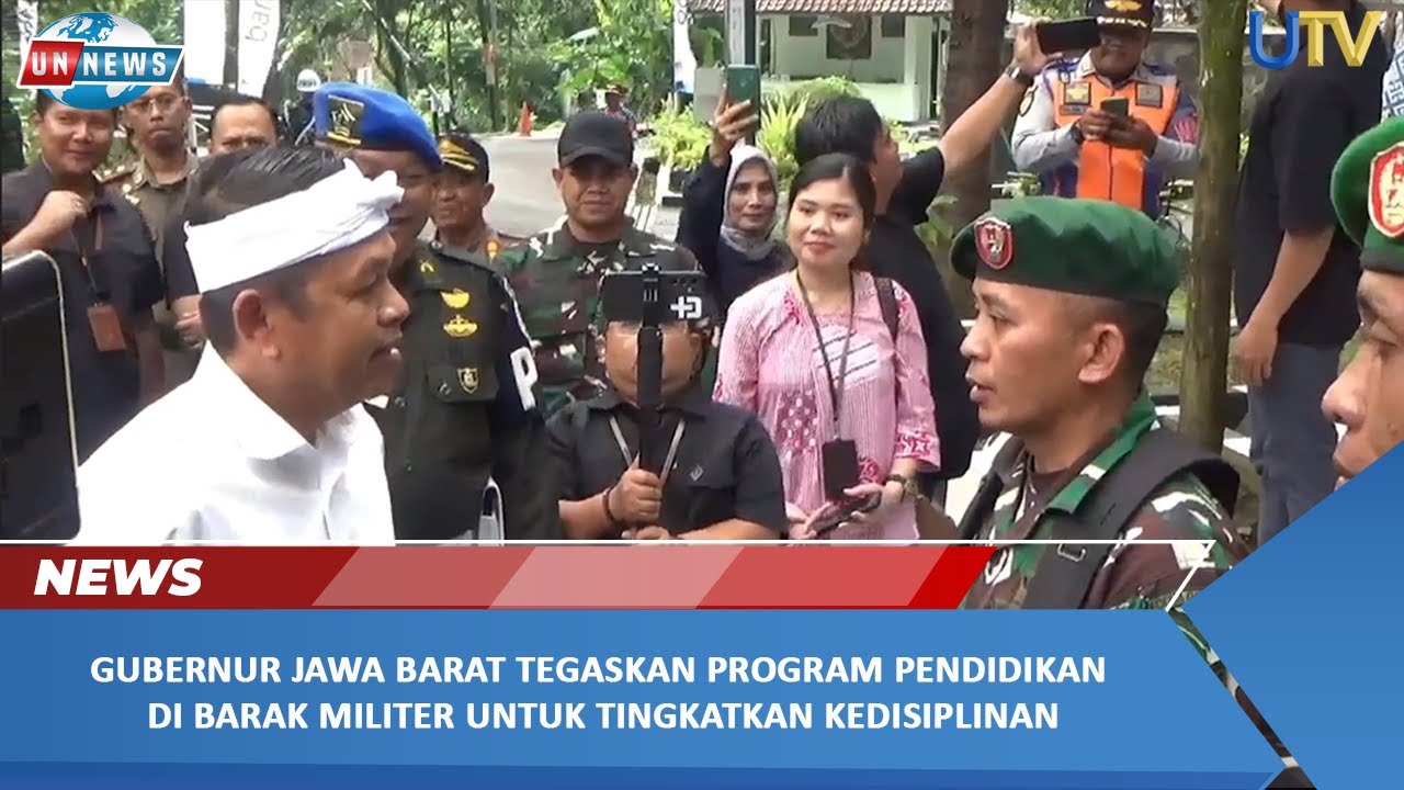 Gubernur Jawa Barat Tegaskan Program Pendidikan Di Barak Militer Untuk Tingkatkan Kedisiplinan | UTV