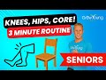3 Minute Beginner Exercise, Knees, Hips, Core - For Seniors