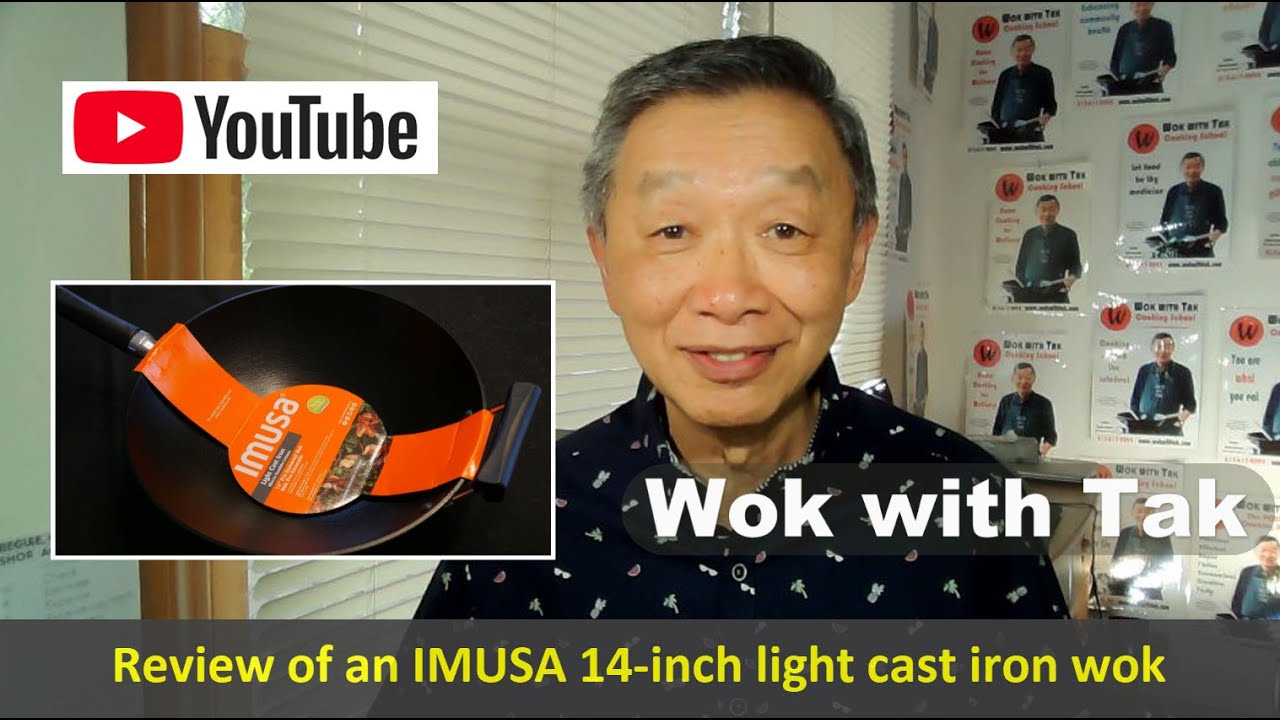 IMUSA Light Cast Iron Wok, 14