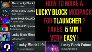 How to Install a Lucky Block ModPack in TLauncher ? screenshot 2