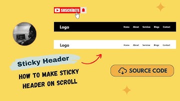How to create sticky header | Sticky header using HTML, CSS and JavaScript | With Source Code