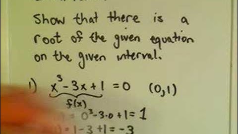 Intermediate Value Theorem