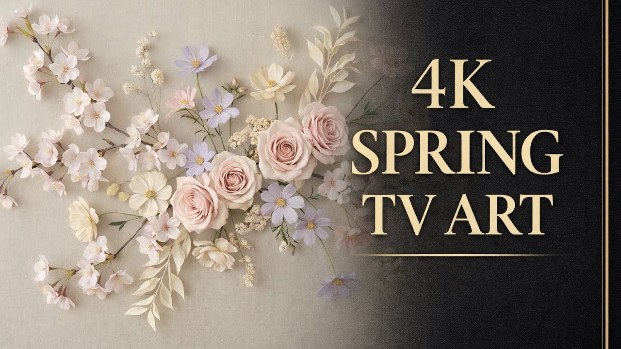 Your TV Will Look Like a Luxury Spring Painting 🌸 4K Floral Screensaver (1 Hour)