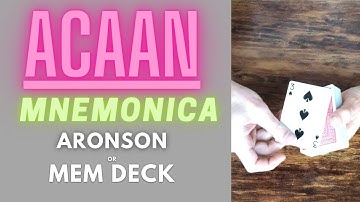 ACAAN for MNEMONICA Stack, Aronson or MEM Deck (The 2 BEST Methods) - Card Trick