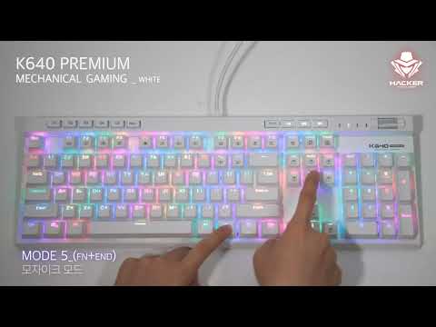 [ABKO] K640 PREMIUM 기계식 키보드 LED 영상(화이트)