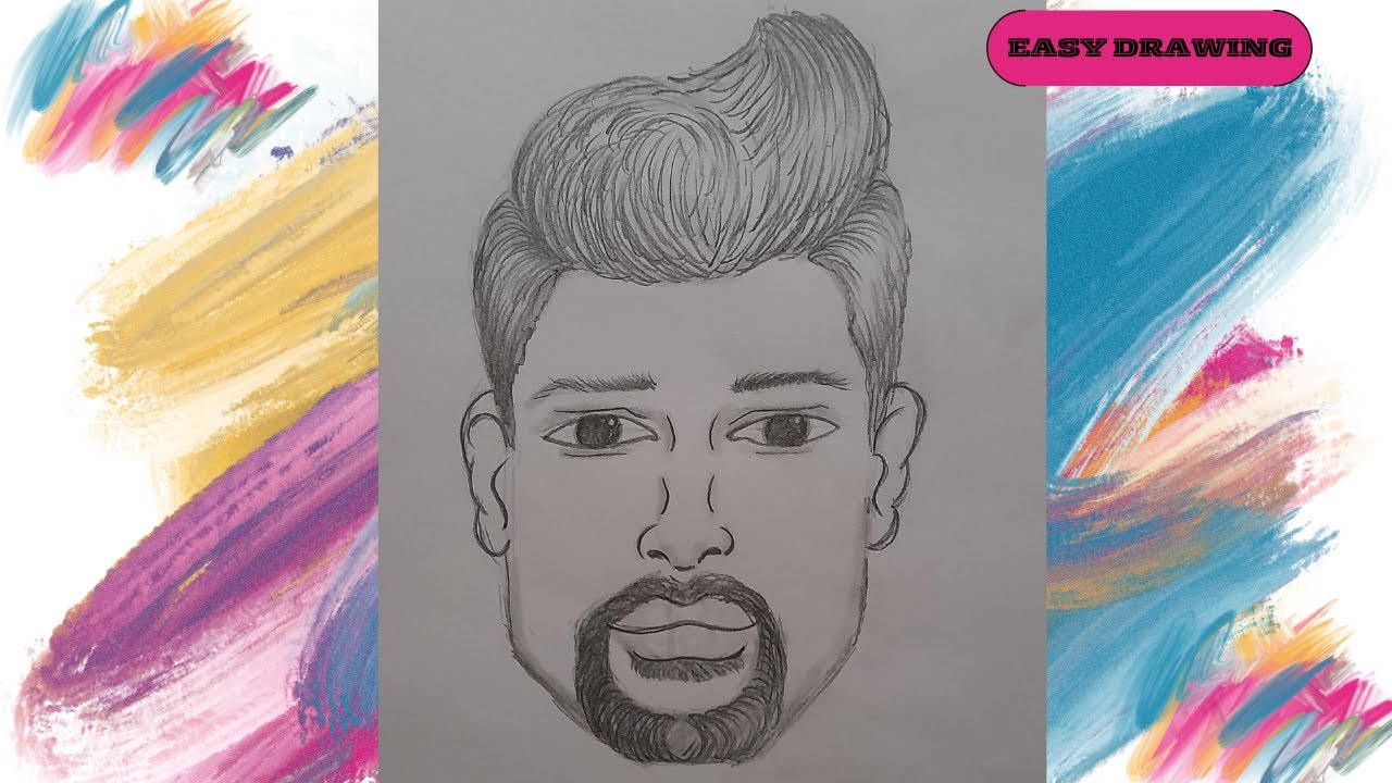 How to draw a Face easy step by step Face drawing boy tutorial for ...