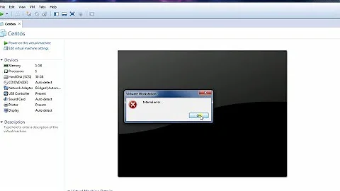 Fix VMware Workstation Internal Error