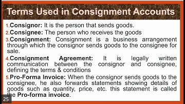 Basic Concepts of Accounting/20-24/Terms used in Consignment Accounts/1-5