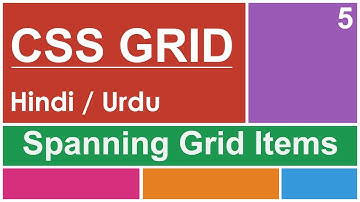 CSS Grid Items Spanning Tutorial in Hindi / Urdu