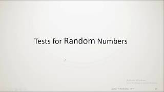 RandomNumber Chi KS Test - System Modeling and Simulation