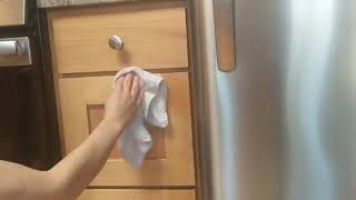 ASMR Cleaning Kitchen Cabinets, Countertops, Stove, Minimal Soft Talking screenshot 4