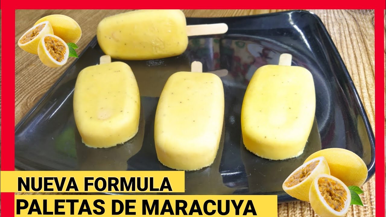 PALETAS CREMOSAS DE MARACUYA/ DELICIOSOS HELADOS CREMOSOS CASEROS DE MARACUYA