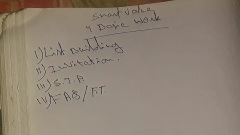 Smart Value 4 Basic work || Smart value No 1 ||