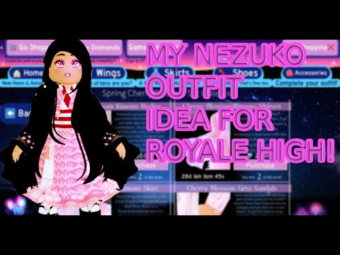 My Nezuko Outfit Idea For Roblox Royale High Youtube - nezuko hair roblox