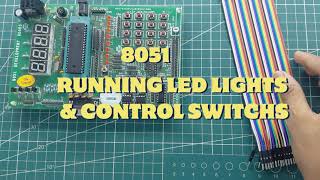 8051 Running LED Project | 4 Switches & 4 LED Patterns | AT89C51 LED Chaser