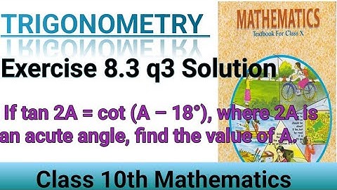 Class 10th Trigonometry l Exercise 8.3 q3 Solution l NCERT solutions l @P2Education