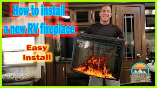 Rv Fireplace Install / New Furrion fireplace Install / 88 Fireplace code by Up for the journey 7,568 views 2 years ago 8 minutes, 44 seconds