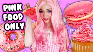 I ONLY ate Pink Food for 24 Hours Challenge!!!