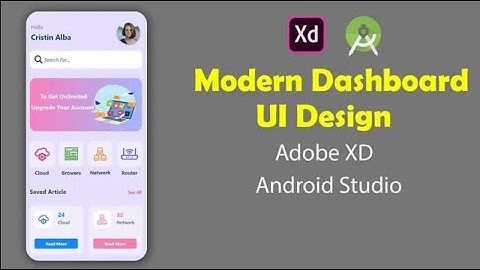 ✅ Xd Android Modern dashboard screen Design Ui Tutorial | Adobe Xd to Android Studio Xml Tutorial 5🔥